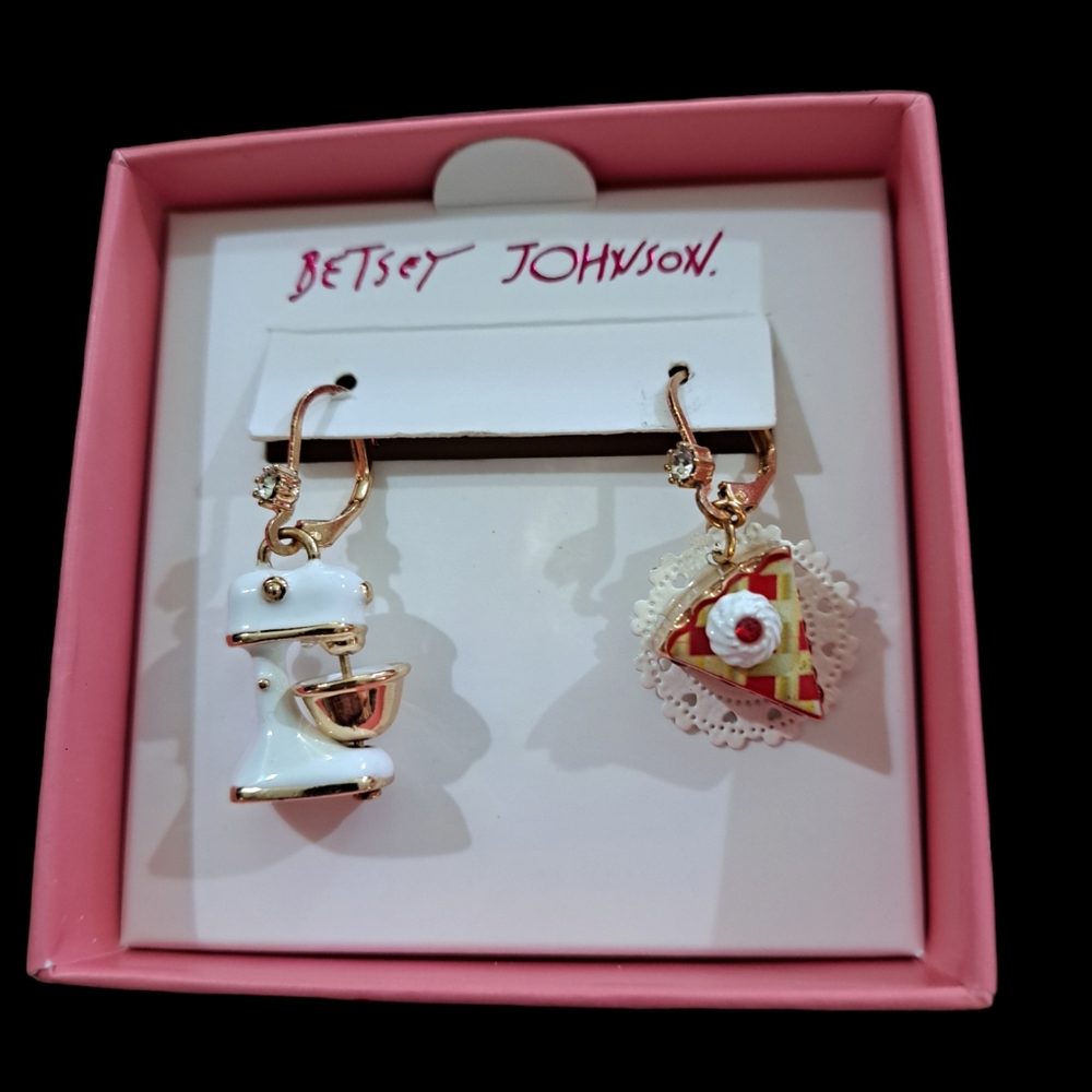 Betsey Johnson Kitsch Earrings NWT
